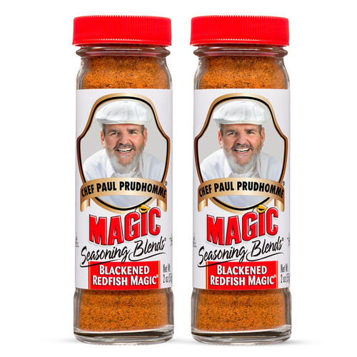 Chef Paul Blackened Redfish Magic Seasoning Blends | Cajun-Style Spices & Seasonings | Gluten-Free, No MSG, Bold Flavor | Perfect for Grilling, Cooking & BBQ | 2 oz each (Pack of 2)