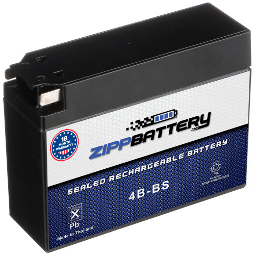 ZIPPBATTERY YTX4B-BS 12V 40 CCA AGM – Maintenance-Free 2Ah Battery for Scooter, Mini ATV, Pocket Bike – Tab Terminal – Fits Yamaha Zuma 50, Honda Metropolitan, Razor Pocket Mod, TaoTao 50cc