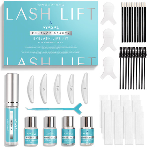 AYASAL Korean Lash Lift Kit: Thio-Free Eyelash Perm Formula for Safe & Long-Lasting Natural Curl - Self Lash Lifting DIY Set for Salon-Quality Results at Home AYASAL Korean Lash Lift Kit: Thio-Free Eyelash Perm Formula for Safe & Long-Lasting Natural Curl - Self Lash Lifting DIY Set for Salon-Quality Results at Home