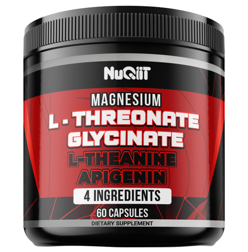 60 Capsules - Magnesium L-Threonate Capsules 500mg Magnesium Glycinate 500mg L-Theanine 200mg & Apigenin 50mg - Impressive Benefits for Support Positive Mood, Immune System, Brain Health & Focus