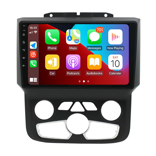 for Dodge Ram Radio 2013-2019 1500 2500 3500 9" IPS Touchscreen Built-in Apple CarPlay Andriod Auto GPS Navigation Bluetooth Head Unit EQ DSP with Free Back Camera AC Ram