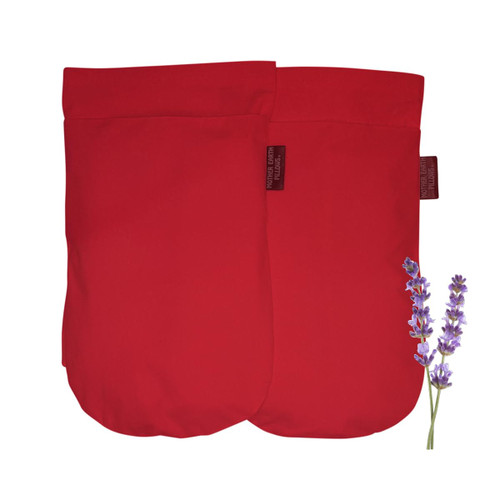 Mother Earth Pillows Warm Mitts, Natural Pain Relief for Hands, Warm or Cold Therapy, Unisex, 1 Pair (Red - Soothe Herbal Blend)