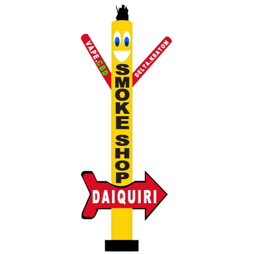 18ft Daiquiri Smoke Shop Advertising Air Inflatable Dancer Tubeman with Arrow | Vibrant Outdoor Tool Boost Foot Traffic for Vape Cocktail - Eye-Catching Wacky Waving Sky Puppet Guy (Without Blower)