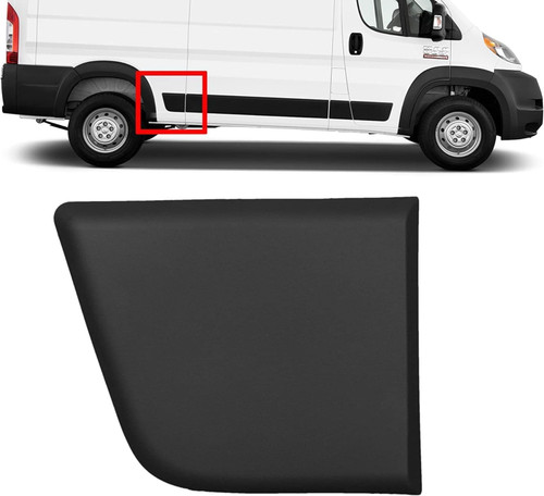 MJD AUTO PARTS for RAM PROMASTER 2019-2025 Right Passenger Side Trim MOLDING Cover Black (Quarter Panel Short Wheel Base)