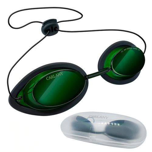 CARLANY 200nm-2000nm Laser Protection IPL Safety Glasses, See-through Anti Fog UV400 Absorption Filtering Eye Protection Goggles, OD4+ for Tanning Hair Removal Eye Protection