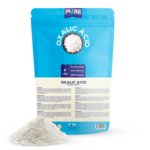 Ecoxall Oxalic Acid for Wood Bleach - 99.9% Pure Fine Powder - 2 lbs - Highly Effective Multipurpose Cleaner - Used as a Wood Stain Remover and Rust Remover - Industrial Grade Strength