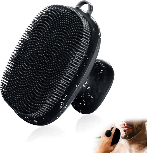 VWMYQ Face Scrubber, Silicone Face Scrubber for Men Facial Cleansing Brush Silicone Face Wash Brush Manual Waterproof Cleansing Skin Care Face Brushes for Exfoliating- Black VWMYQ Face Scrubber, Silicone Face Scrubber for Men Facial Cleansing Brush Silicone Face Wash Brush Manual Waterproof Cleansing Skin Care Face Brushes for Exfoliating- Black