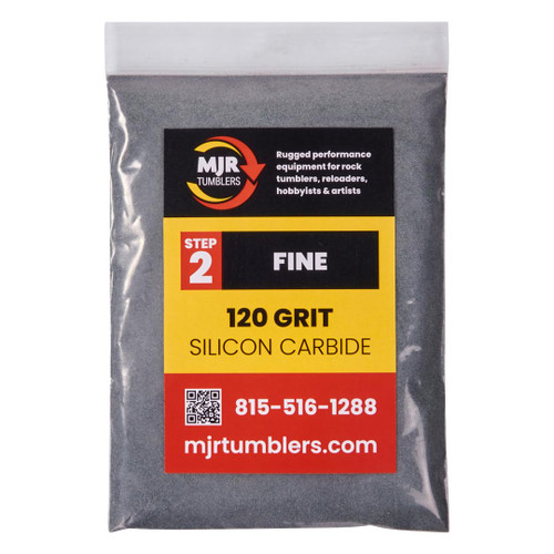 MJR Tumblers 1 LB Fine 120 Silicon Carbide Rock Refill Grit Media Stage 2