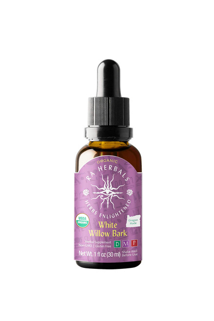 Sun God Medicinals Ra Herbals Organic White Willow Bark Liquid Extract - Inflammation Support - 1 fl oz