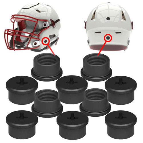 10Pcs Bladder Valve Screws for Riddell Speedflex & Speed Lcon Helmet, Full Set of High Impact Resistant Valve Caps Replacement for Football Helmets,Football Helmet Repair Kit
