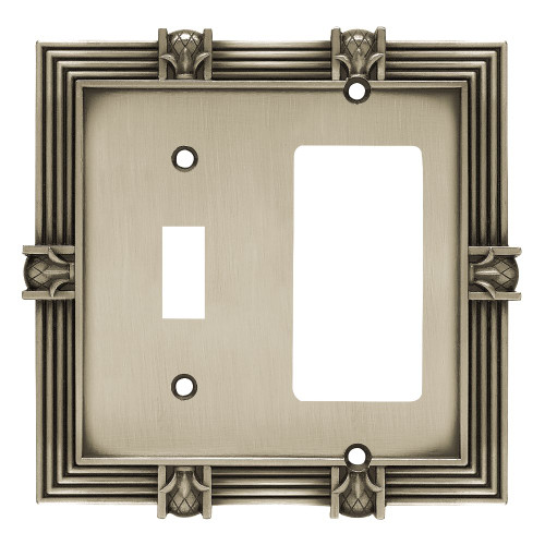 Franklin Brass 64466 Pineapple Single Toggle Switch/Decorator Wall Plate/Switch Plate/Cover, Brushed Satin Pewter