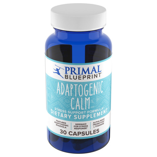 Primal Blueprint Adaptogenic Calm, Plant-Based Adaptogen Dietary Supplement, 30 Count