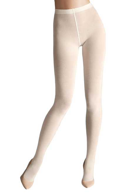 Wolford Merino Sheer Tights For Women Pantyhose Hosiery Soft Warm Wool Blend Luxurious Elegant Classic Versatile Legwear | Color Beige Ecrue | Size Small