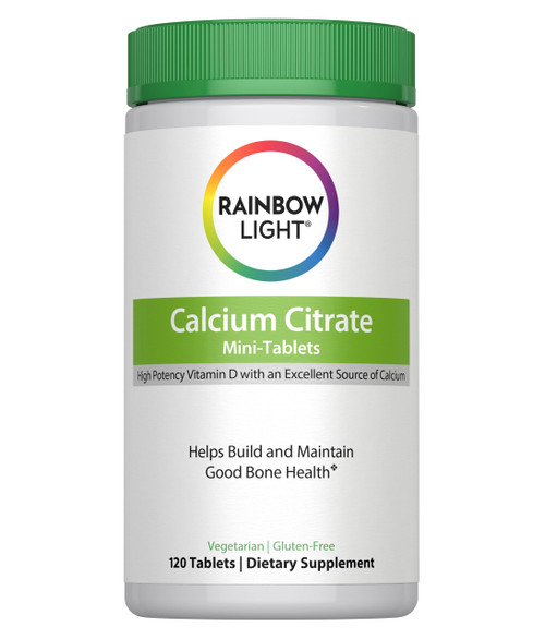 Rainbow Light Calcium Citrate Tablets with Vitamin D, Dietary Supplement Provides High-Potency Bone Health Support, with Calcium and Vitamin D, Vegetarian and Gluten Free, 120 Count