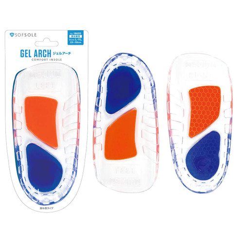 Sofusoru (SOFSOLE) Men's Half Insole Gel Arch Piled Bedding Type Size fits All (25~30cm) 18695