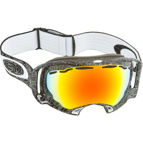 Oakley Unisex-Adult Splice Snow Goggles (Silver Factory Text w/Fire Irid, One Size)
