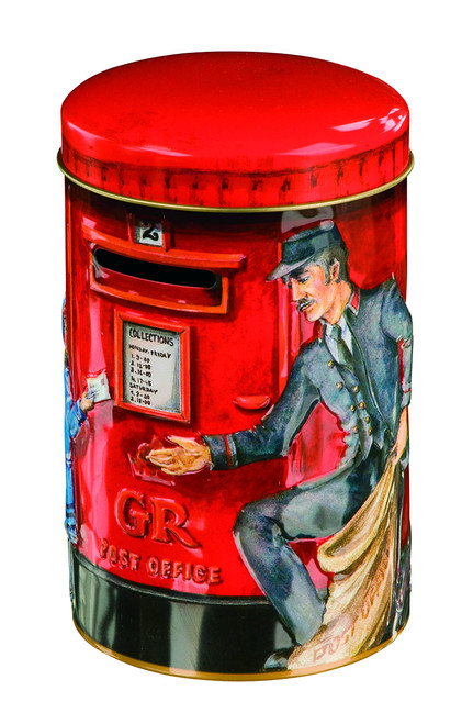 London Red Post Box Money Box Tin Filled with Traditional English Dairy Cream Toffees