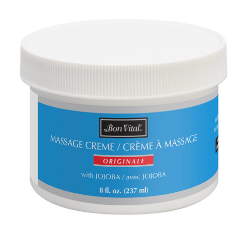 Bon Vital' Original Massage Creme for a Versatile Massage Foundation to Relax Sore Muscles & Repair Dry Skin, Revitalize Skin and Lock in Moisture, 8 Ounces (Packaging May Vary)