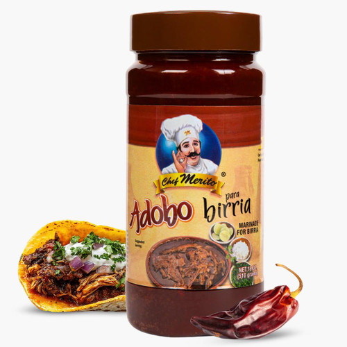 Chef Merito® Birria Marinade | Authentic Mexican Flavor | 14-15 Uses | Add Water or Broth | Mild Heat | Perfect for Birria Tacos & Stews | Made in USA | Trusted Since 1985 |