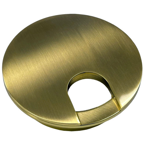 Electriduct 2-3/8" Metal Desk Grommet Two-Piece Design (Brushed Brass)