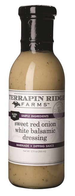 Terrapin Ridge Farms Sweet Red Onion White Balsamic Dressing – Creamy Gourmet 12 Fl Oz Bottle