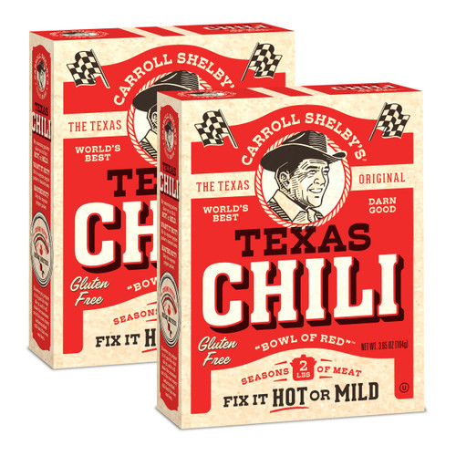 Carroll Shelby's Original Texas Brand Chili Kit 3.65oz Box (Pack of 2)