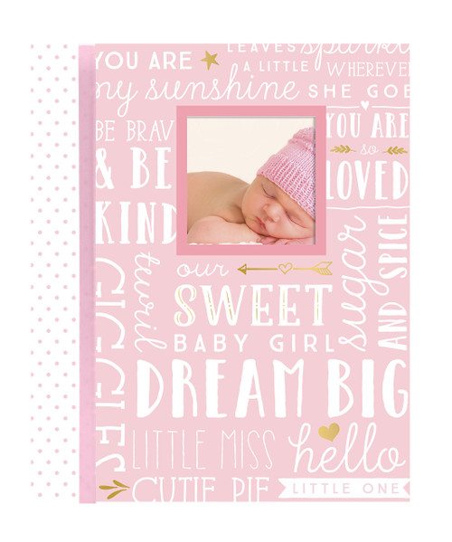 Lil’ Peach Dream Big Baby Memory Book – Guided Fill-In Journal & Photo Album for Baby’s First 5 Years (Pink) – 46 Acid-Free Pages, Baby Girl Gift for New & Expecting Parents