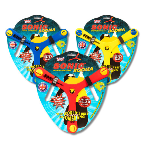 Wicked Sonic Booma - The World's Best Outdoor Boomerang. Ultra Loud Whistle in Flight! Guaranteed Return Flights/Special Memorang Polymer Made. 1 Random Color