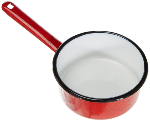 IBILI Saucepan Promo 12 cm of Enamelled Steel in red/White, 12 x 12 x 12 cm