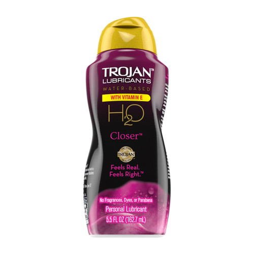TROJAN Lubricants H2O Closer Water-Based Lubricant, Personal Lube, 5.5 fl oz