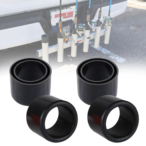 HWIMARINE Fishing Rod Holder Tube Insert Protector for Boat Kayak Marine Bait Board Replacement Accessories, Fit 2" Cap Tube(50mm-51mm),4 Pcs (Black)