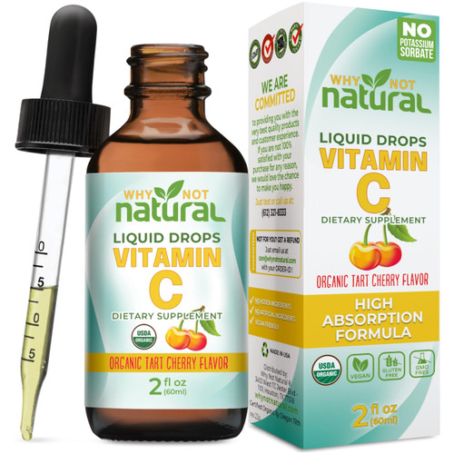 Why Not Natural Organic Liquid Vitamin C Drops Supplement