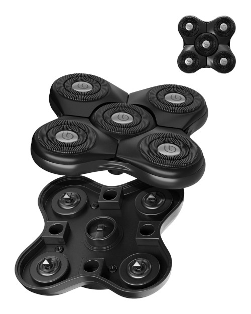 BaldiePro Blade Refill 2.0 + Chamber - Electric Shaver Replacement Head For BaldiePro Head Shaver - Electric Razor Replacement Blades for Bald Head and Face - Waterproof for Wet and Dry Shave