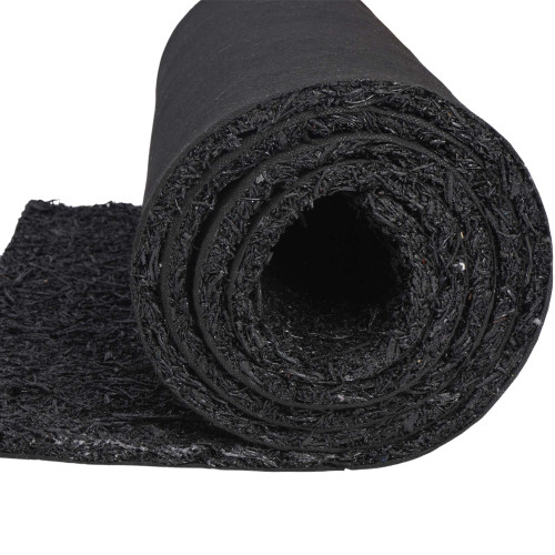 tonchean Black Rubber Mulch 94in x23.6in Recycled Rubber Mulch Mat Roll Natural Looking Permanent Rubber Mulch Edging Border for Garden, Landscaping Outdoor