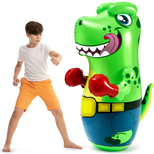 JOYIN Inflatable T-Rex Dinosaur Bopper 47 Inches, Bop Bag Inflatable Punching Toy, Kids Punching Bag with Bounce-Back Action