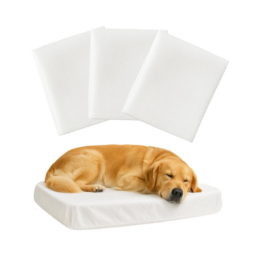 Tailbop Disposable Pet Bed Covers, Fits All Dog and Cat Beds or Mats, Rectangular or Round. Waterproof, Odor and Dirt Resistant, 100% Recyclable, 3 Pack (L-XL)