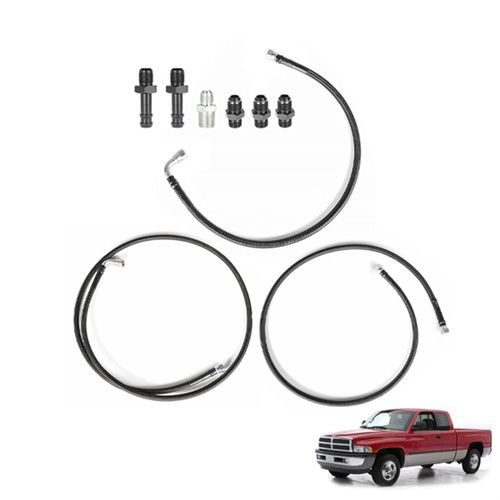 TJHSM 47RE Transmission Chiller Lines Kit Heavy Duty Hose Replacement for C-ummins 5.9L 1996-2002