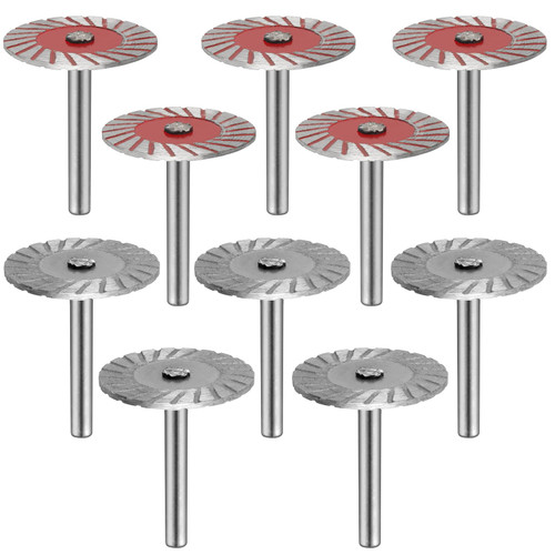 AOKLIT 10pcs Stone Carving 40mm Blades Tools, Mini Engraving Diamond Saw Blades, Diamond Metal Cutting Wheel Saw for Granite, Marble, Ceramic, Porcelain, Tile