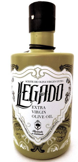 Award Winning, Robust, Hojiblanca Varietal Extra Virgin Olive Oil in Ceramic Bottle. From a Single State in Andalusia, Spain - 16.9 fl oz