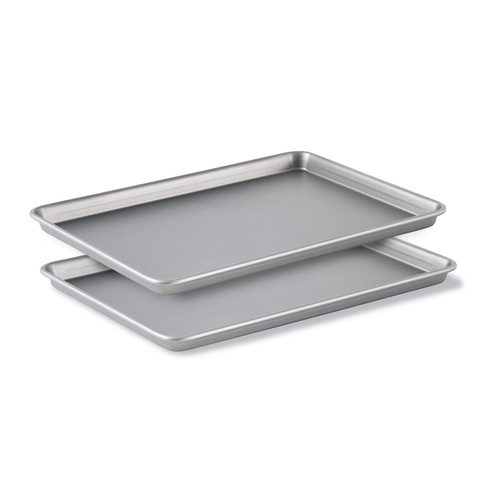 Calphalon Premium Nonstick Baking Pans Set of 2, 12 x 17 inch, Silverware, Heavy Gauge Steel Core