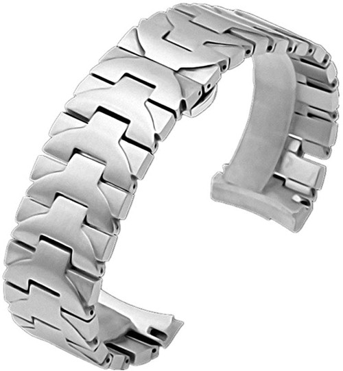 HEYOZURY Watch Band 24mm 22mm for Panerai Staninless Steel Watch Strap Metal Butterfly Buckle Bracelet Replacement Band Compatible with Pam 44mm Panerai Pam 411 111 0059 Luminor Marina Men