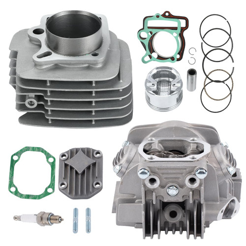 YX140 Cylinder Head Assembly Kit + Cylinder Piston Ring Gasket Kit for 56mm Bore YX 140cc YX150cc 1P56YMJ 1P56FMJ 1P56FMJ-5 Horizontal Engine