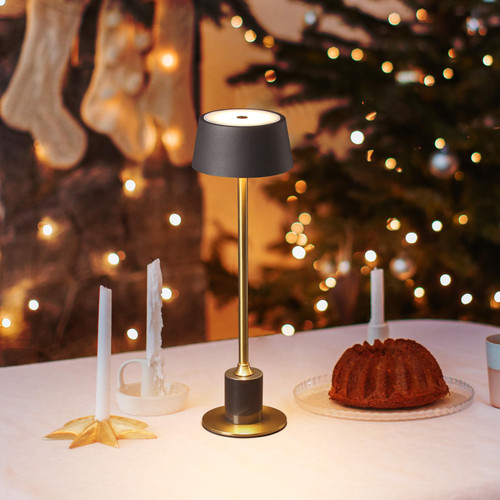 DAWALIGHT Cordless Table Lamp, Rechargeable Desk lamp, 2500mAh 3 Level Brightness fillable lamp, Couple Dinner, Coffee Table, Restaurant, Bedroom, Reading, Outdoor Camping Black + Gold DAWALIGHT Cordless Table Lamp, Rechargeable Desk lamp, 2500mAh 3 Level Brightness fillable lamp, Couple Dinner, Coffee Table, Restaurant, Bedroom, Reading, Outdoor Camping Black + Gold