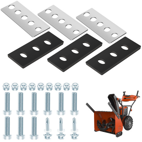 Snow Blower Impeller Modification Kit - 1/4" 3-Blade Universal, for Modifies 2-Stage Machine (3)
