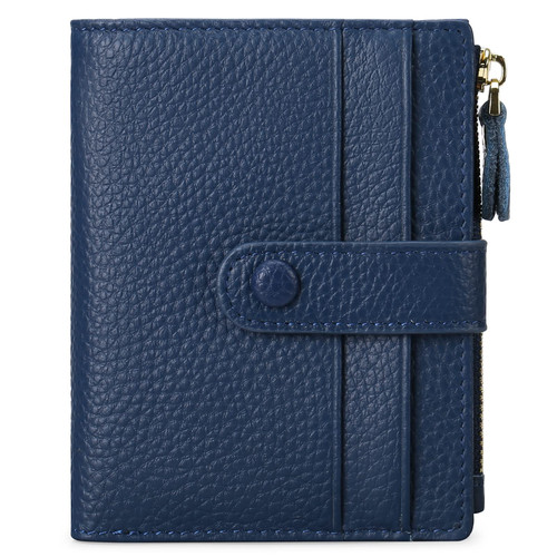 FALAN MULE Small Wallets for Women RFID Blocking Slim Bifold Leather Womens Wallet with Zipper Coin Purse