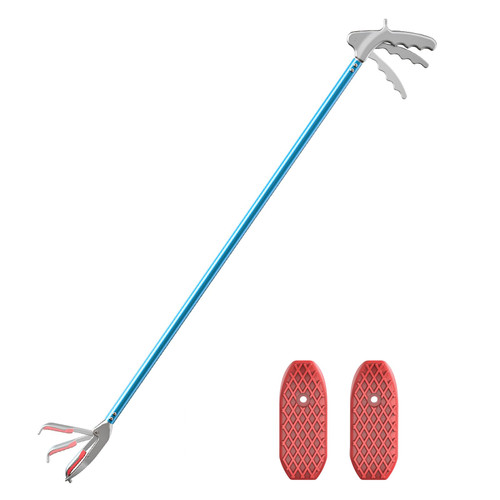 G2 60-inch Professional All-Aluminum Alloy Snake Tong Reptile Grabber Rattle Snake Catcher Wide Jaw Handling Tool with a Protective Structures for Snakes