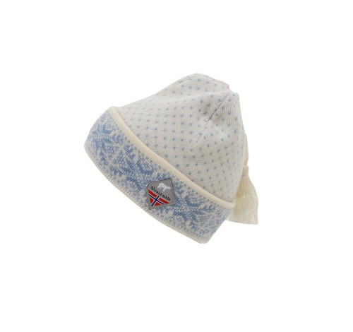 Norlender 100% Norwegian Wool Dot Print Hat (White)
