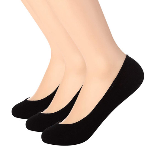 Toes Home No Show Socks Womens, Ultra Low Cut Liners Non Slip Footies for Flats Hidden Invisible Boat Summer 3 Pairs 9-11