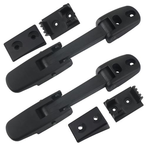 Mack Hood Latch Strap w/Catch Bracket Left Driver & Right Passenger Side Black Compatible with Mack Truck Granite Pinnacle Vision CH CHN CV CX CHU CXN CXU Hood Accessories Parts