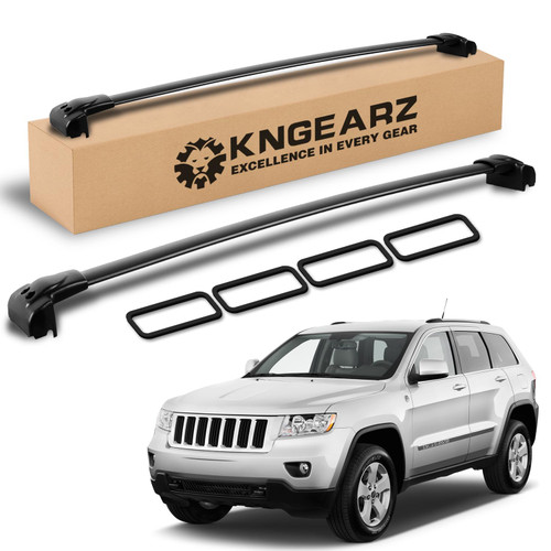 KNGEARZ 260lb Side Rails Roof Rack Cross Bars Fit for 2011-2021 Jeep Grand Cherokee,Side Rails Heavy Duty Aluminum Roof Rack Rail Crossbars Cargo Bars Rooftop